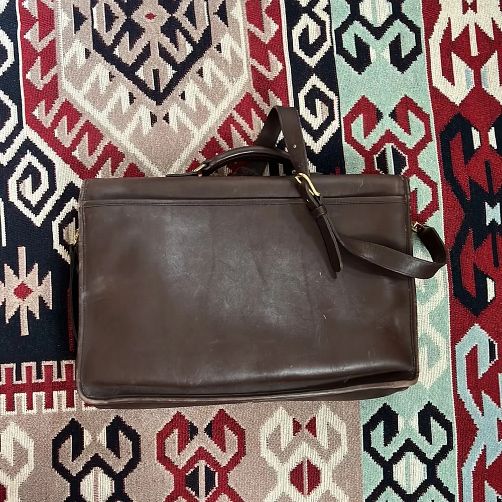 Vtg. Coach Morgan leather briefcase laptop bag